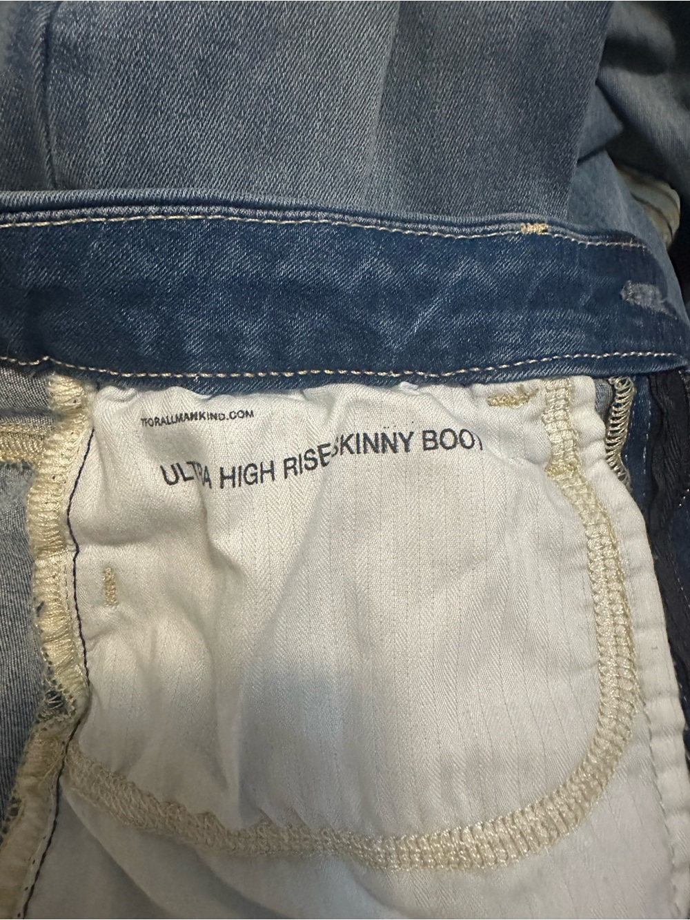 7 For All Mankind Ultra High Rise Skinny Bootcut Jeans Size 29 - Picture 5 of 5